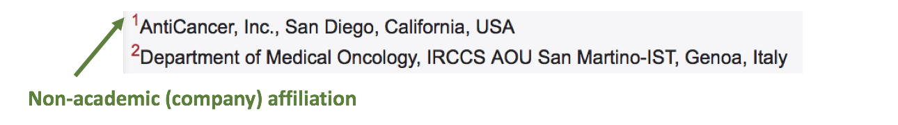 Affiliation Text Non-Academic